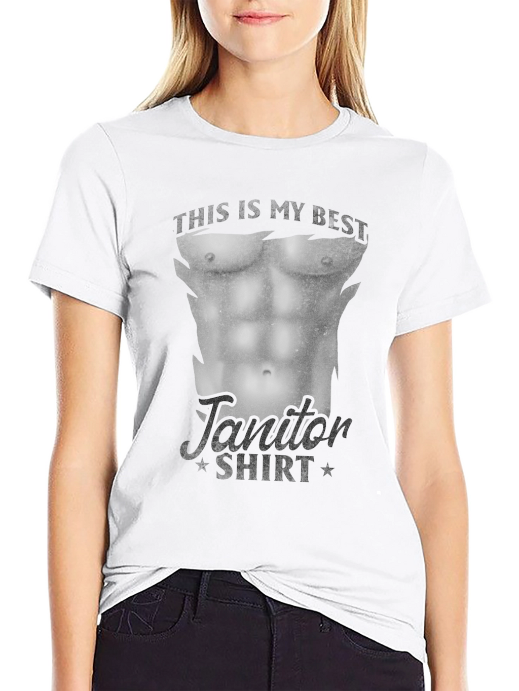Funny Janitor Muscle Body T-Shirt