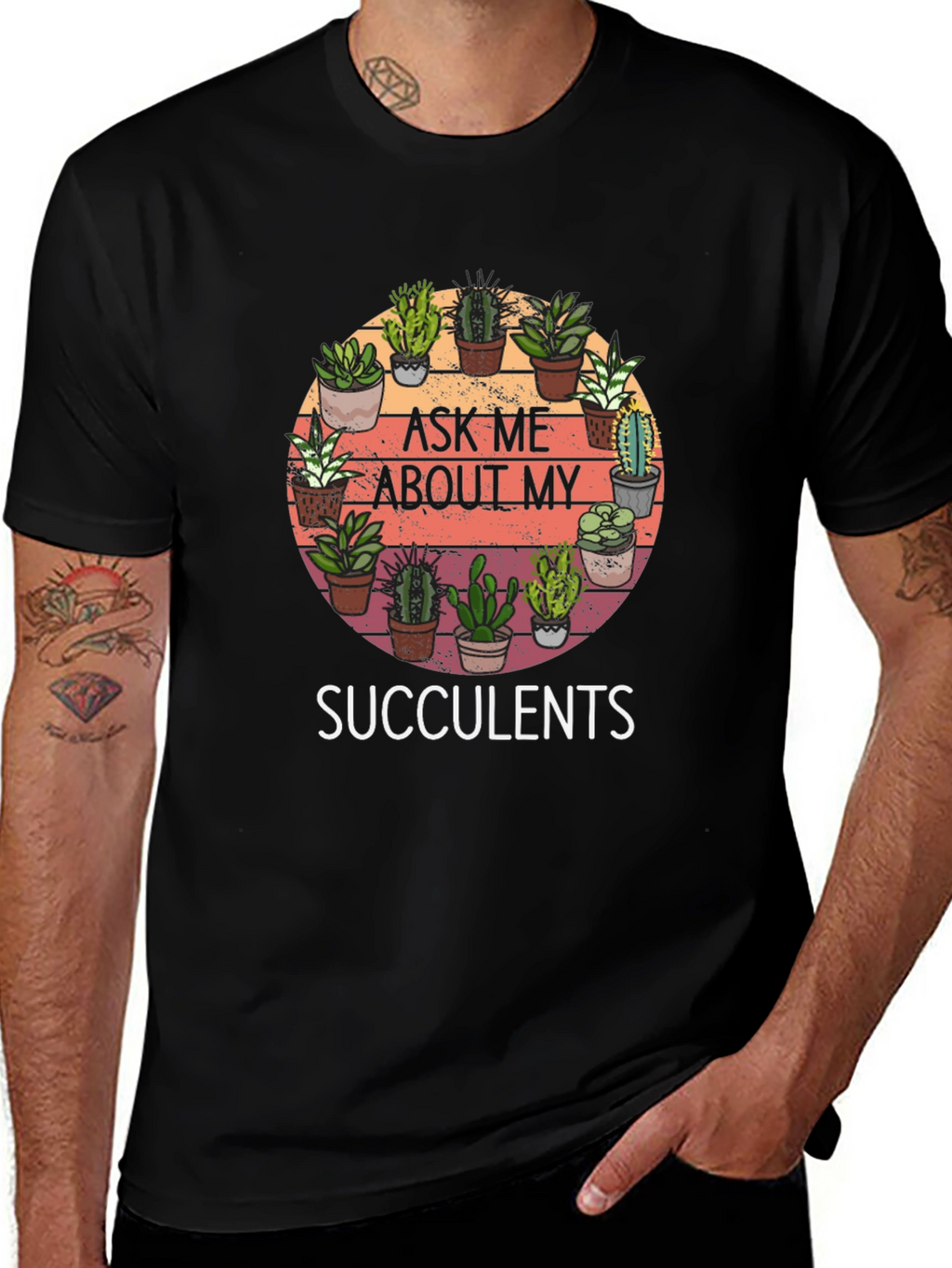 Ask Me About My Succulents Graphic Tee