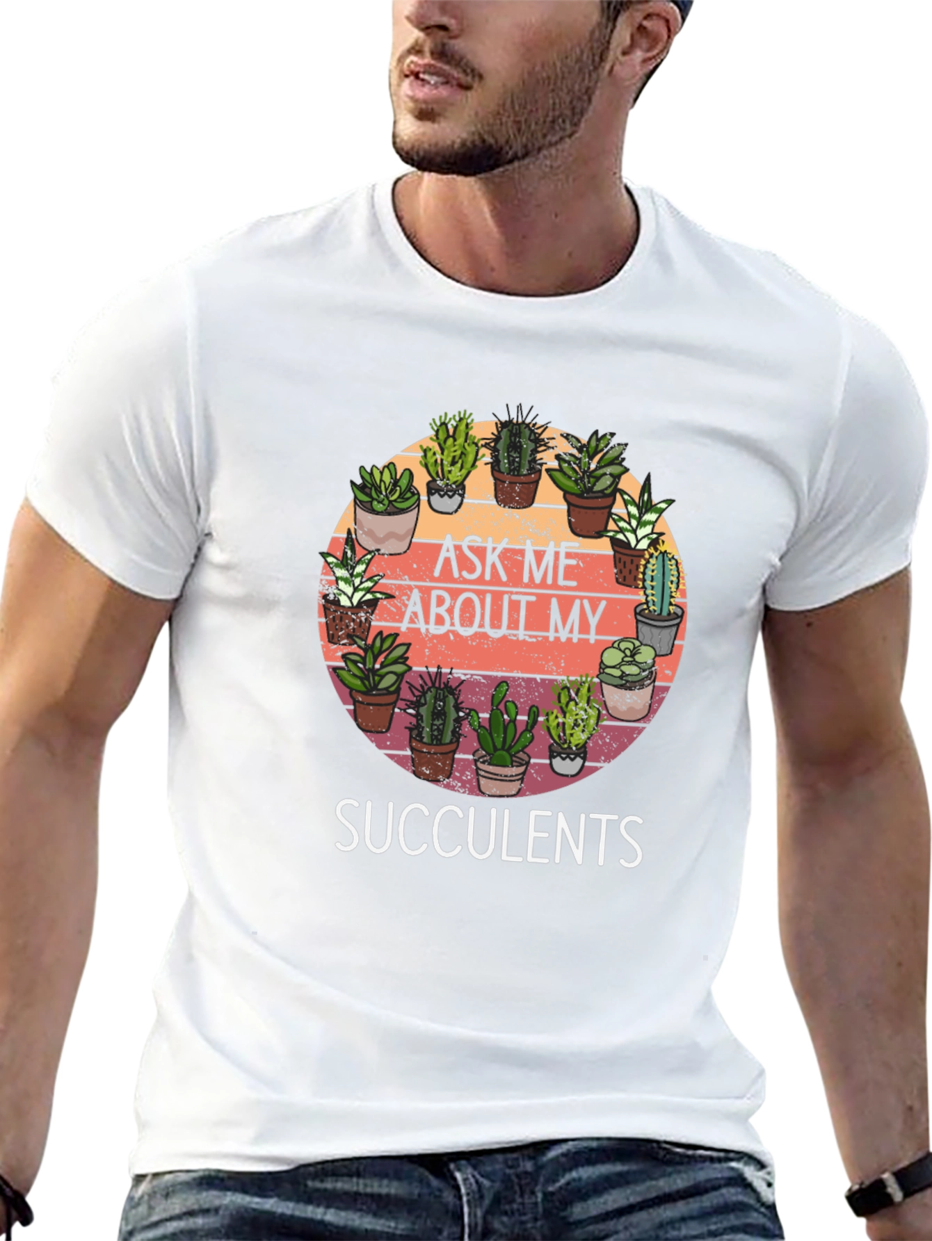 Ask Me About My Succulents Graphic Tee