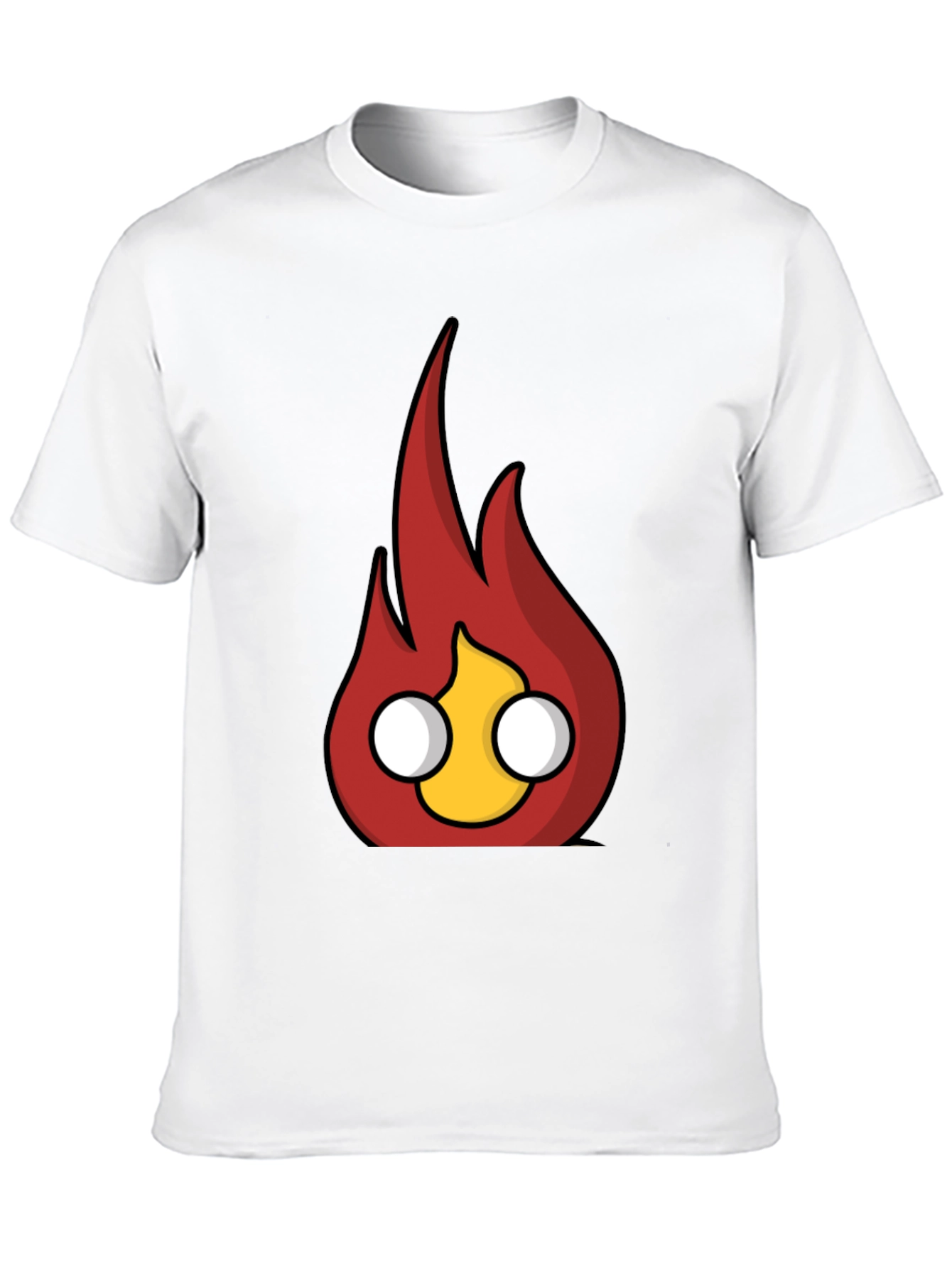 Flame Character Graphic Black T-Shirt