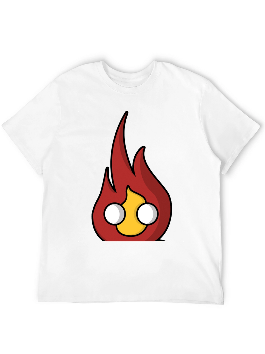 Flame Character Graphic Black T-Shirt