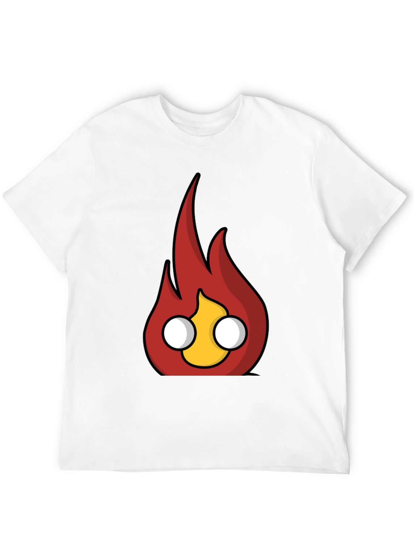 Flame Character Graphic Black T-Shirt
