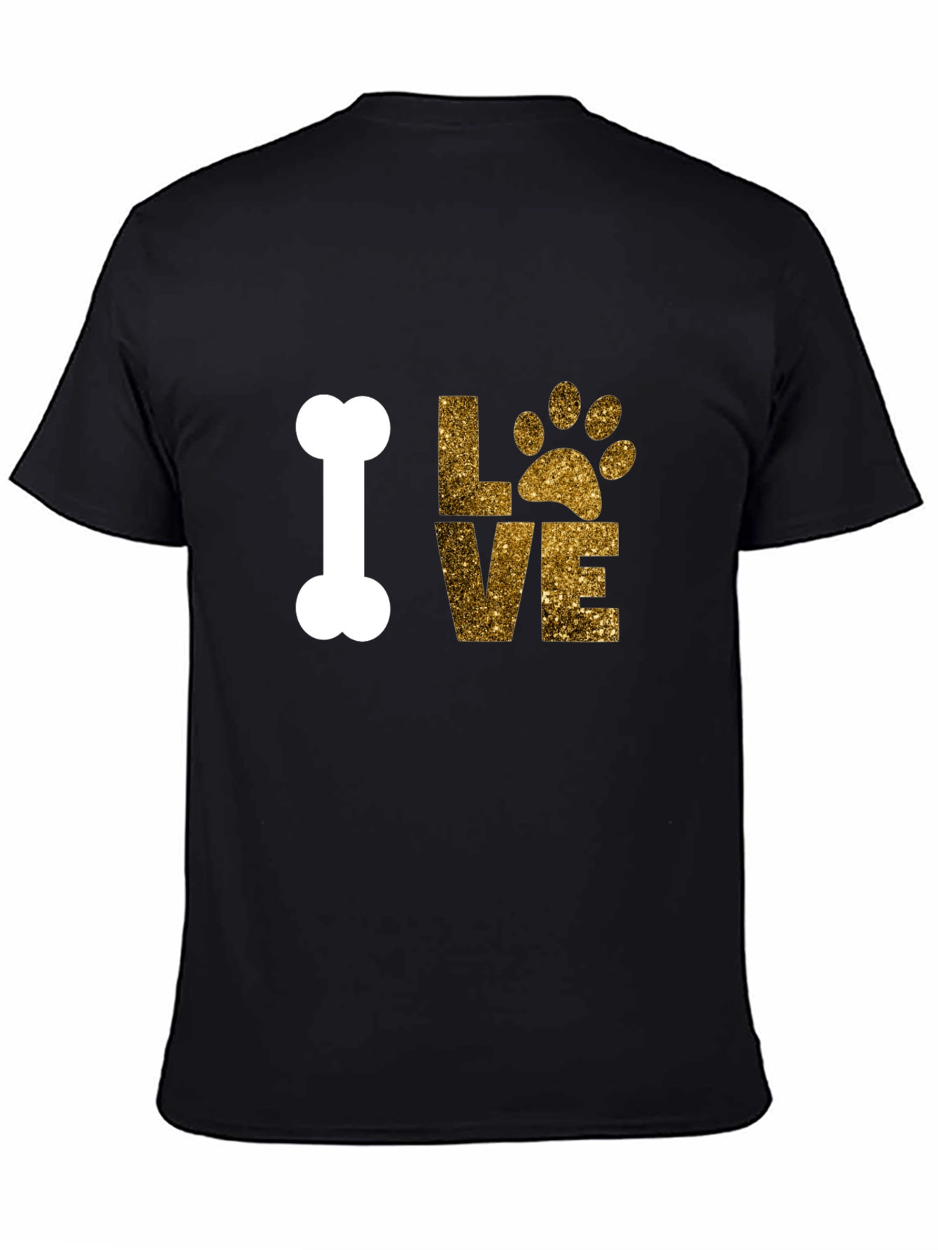 Dog Lover T-Shirt - Bone and Paw Print Design