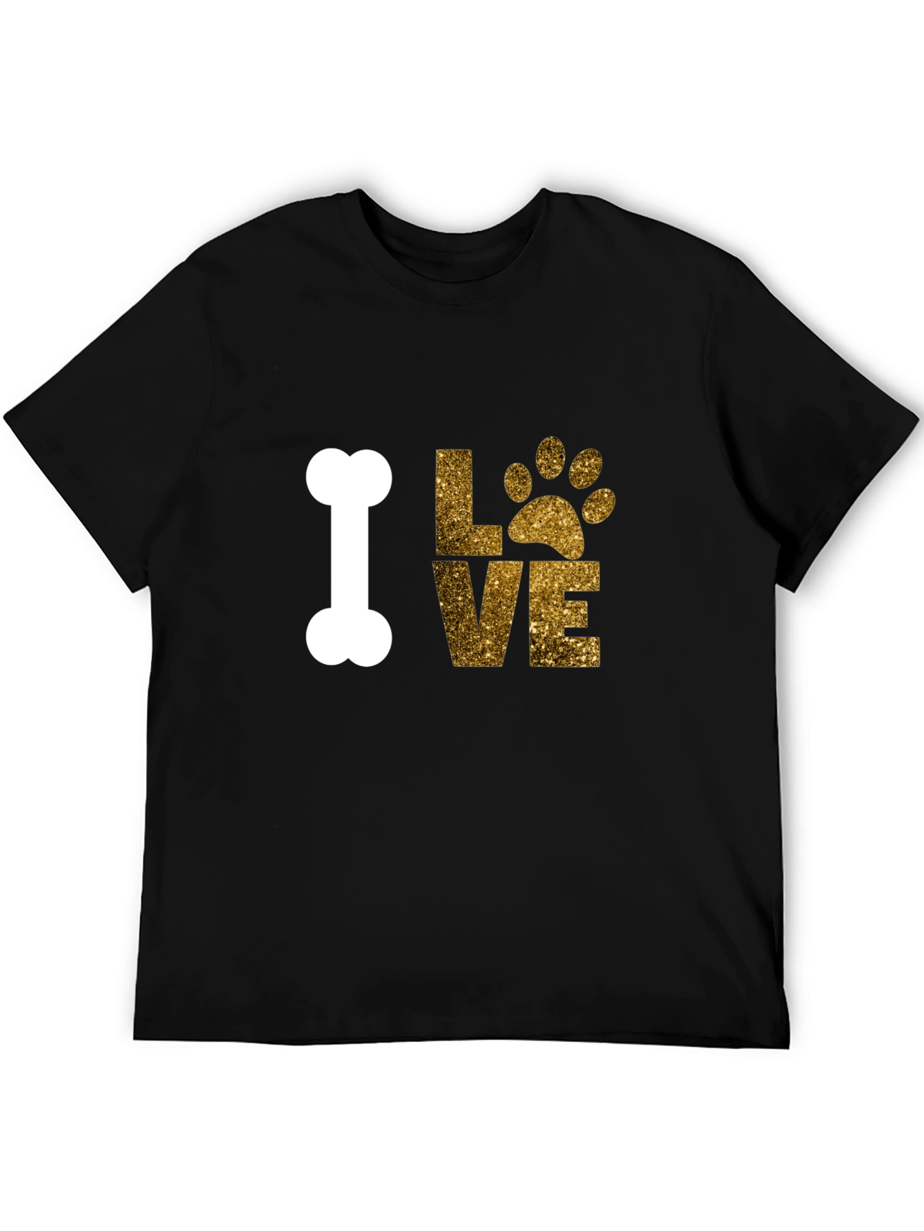 Dog Lover T-Shirt - Bone and Paw Print Design