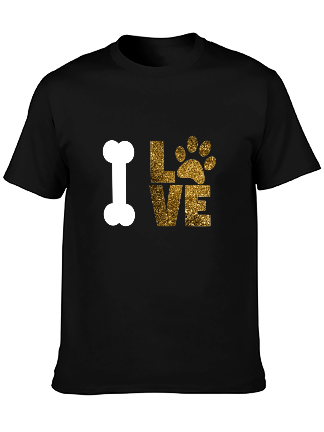 Dog Lover T-Shirt - Bone and Paw Print Design