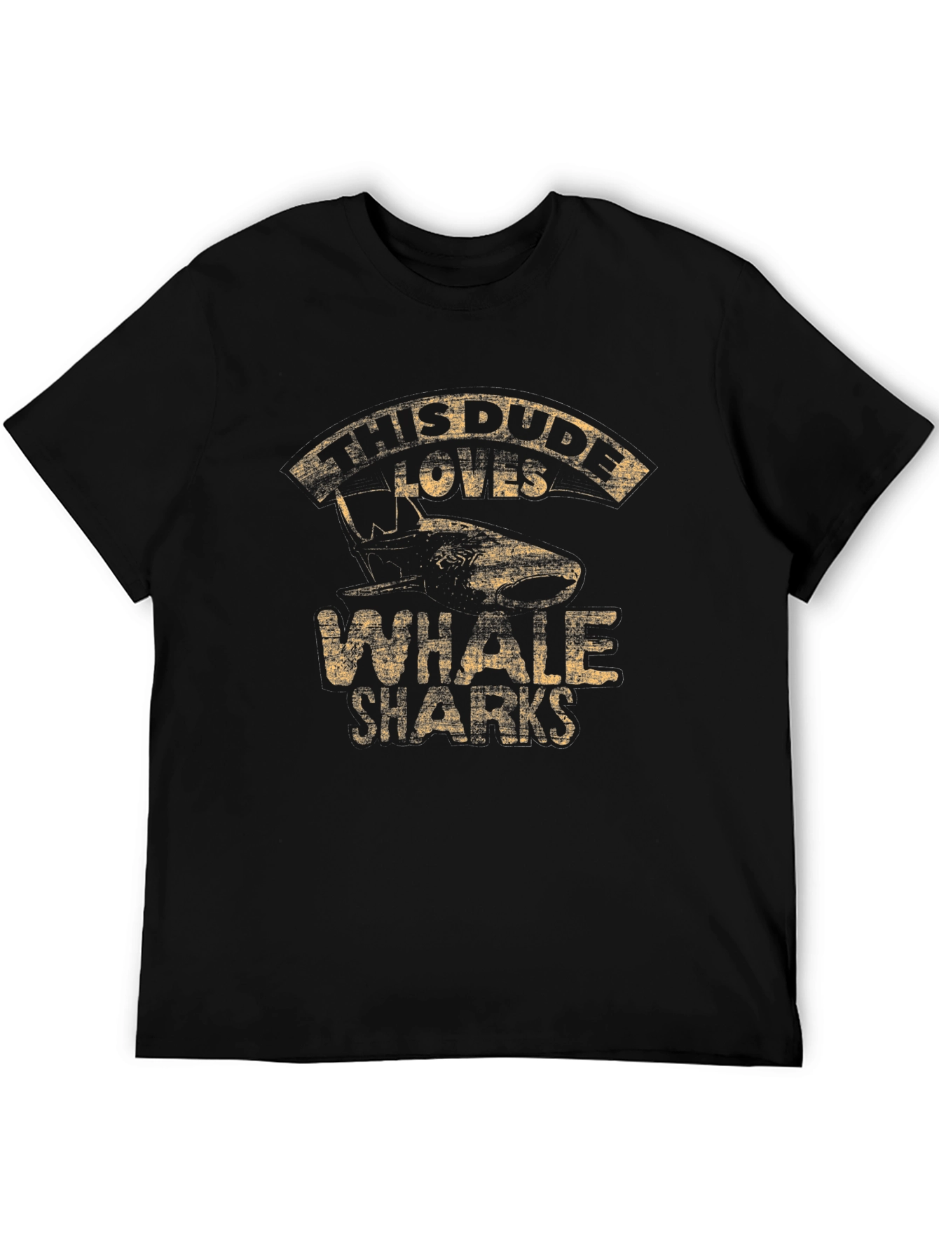Whale Shark Lover Graphic Tee - Black Cotton T-Shirt