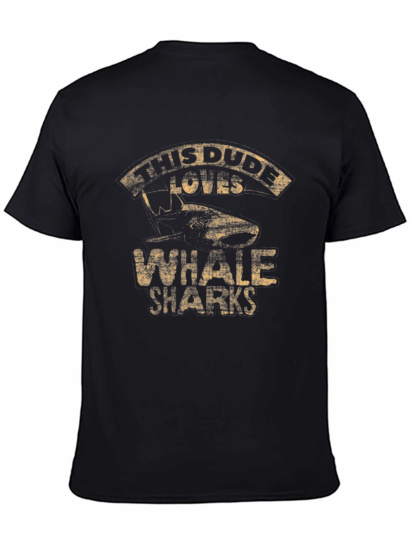 Whale Shark Lover Graphic Tee - Black Cotton T-Shirt