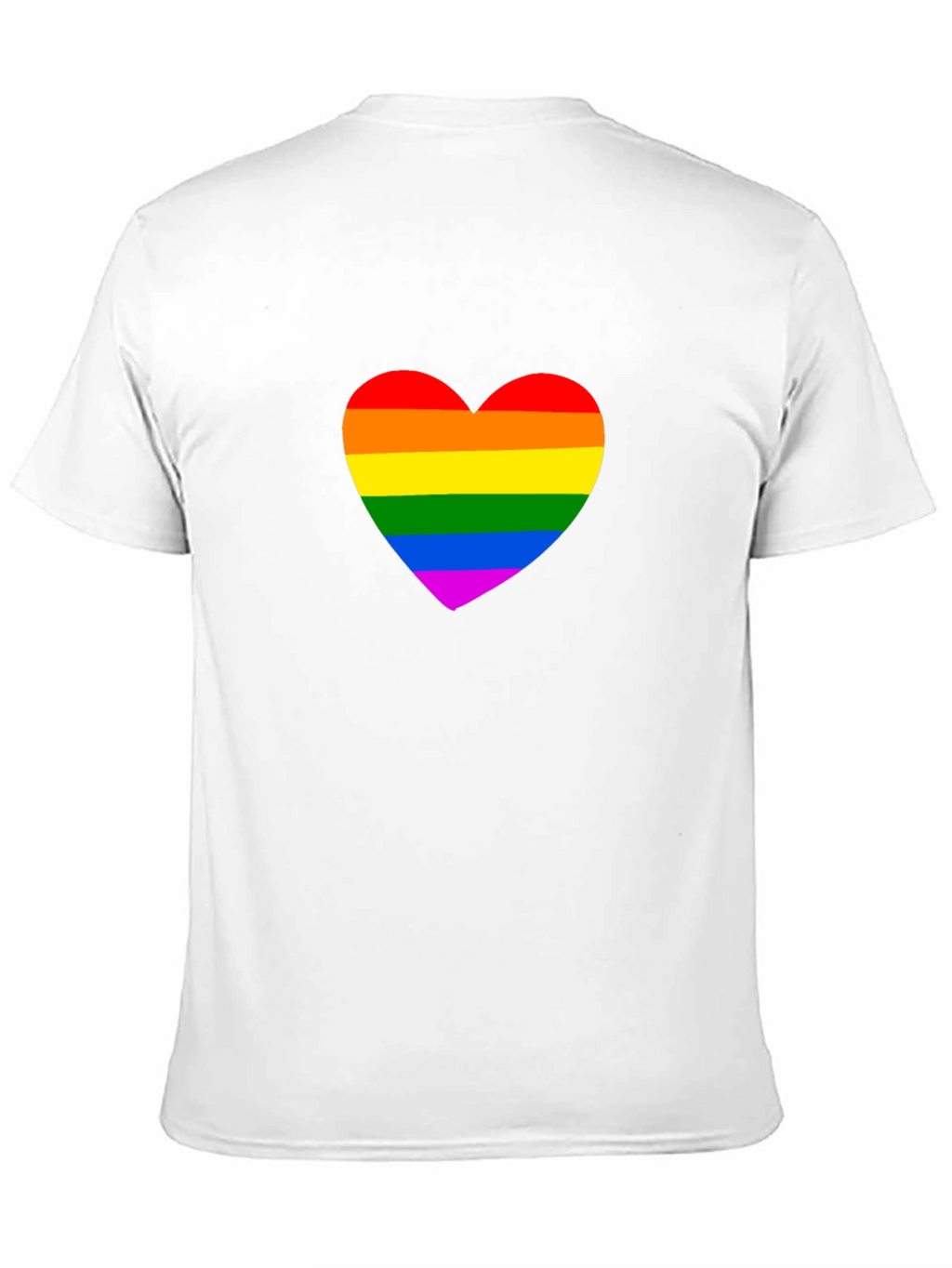 Rainbow Heart Graphic Black T-Shirt