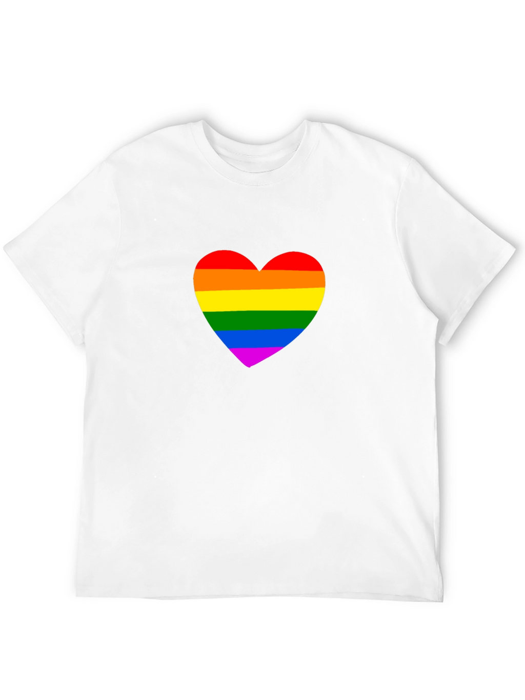 Rainbow Heart Graphic Black T-Shirt