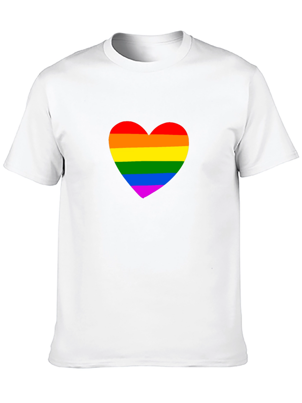 Rainbow Heart Graphic Black T-Shirt