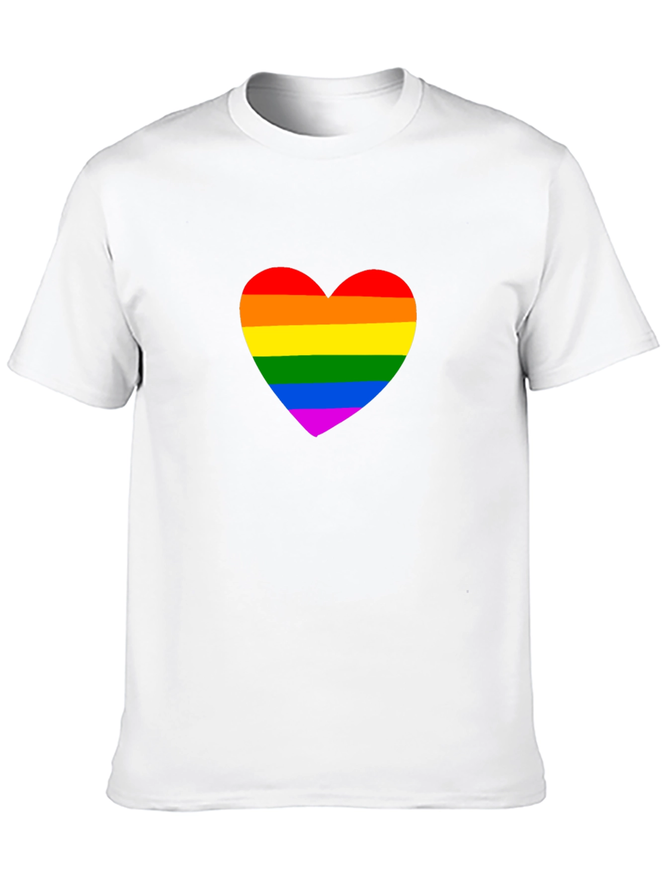 Rainbow Heart Graphic Black T-Shirt