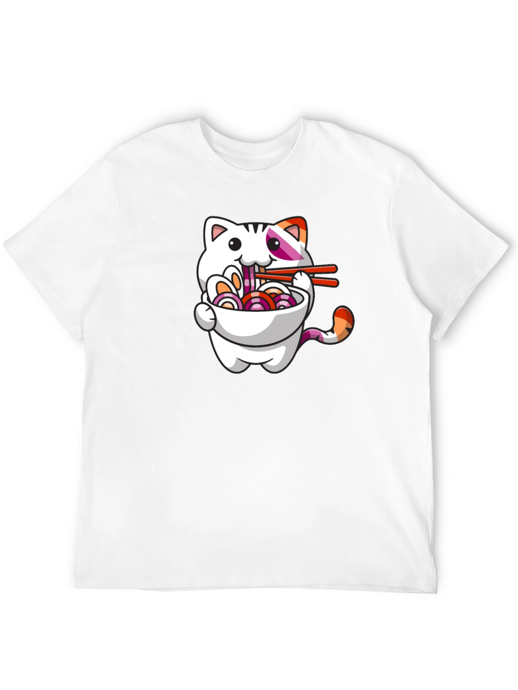 Cat Ramen T-Shirt - Cute Lesbian Pride Tee