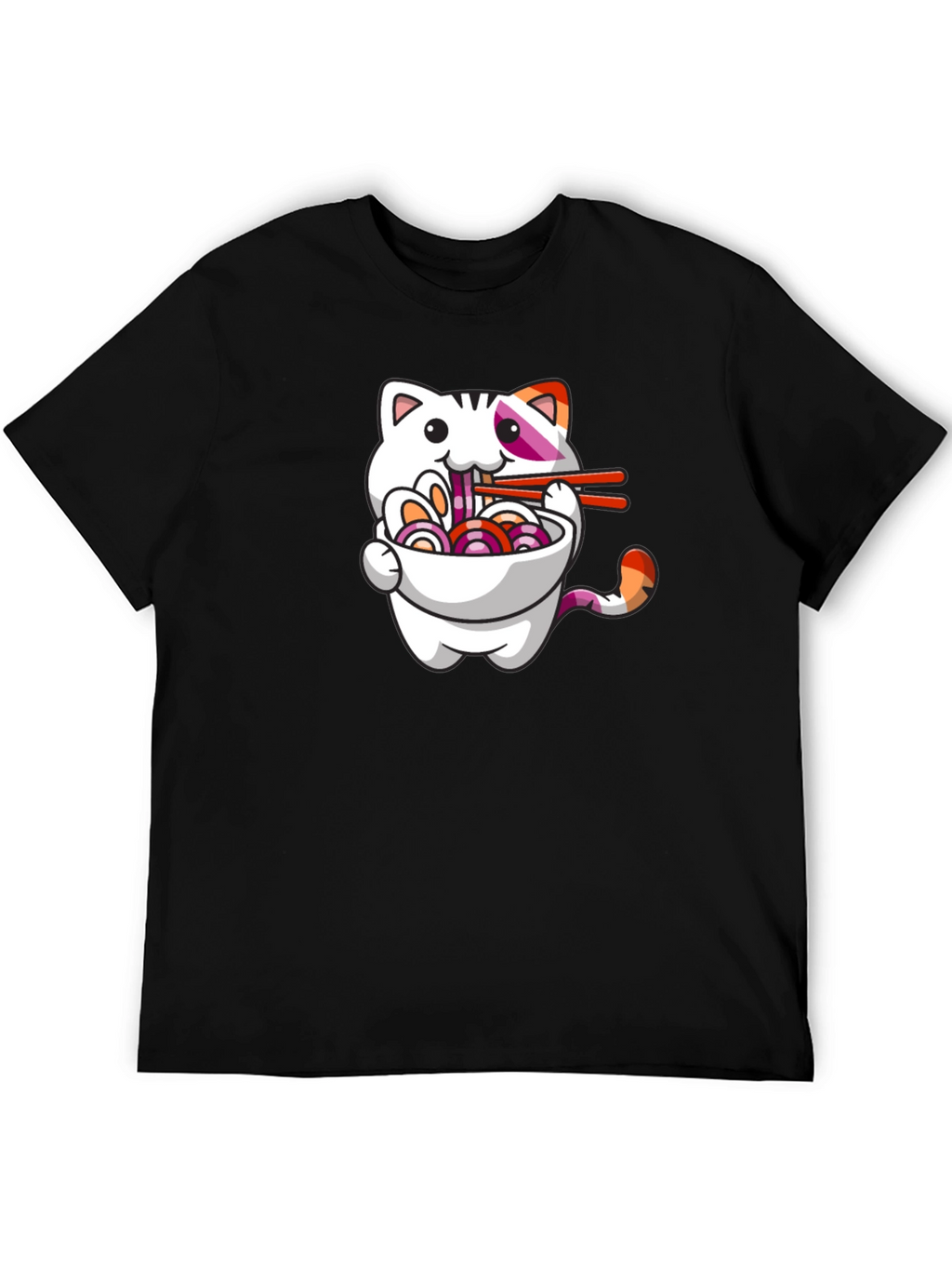 Cat Ramen T-Shirt - Cute Lesbian Pride Tee