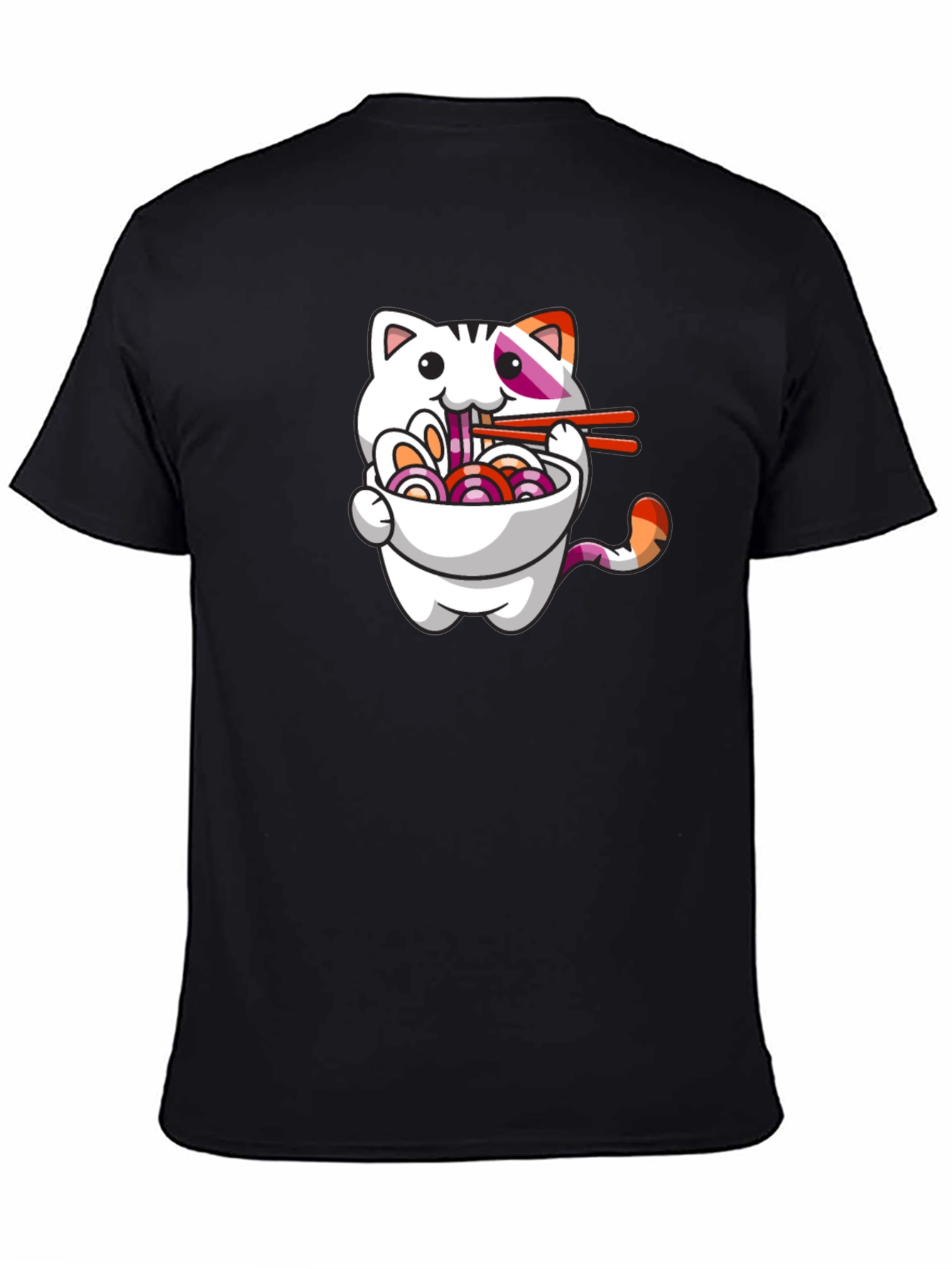 Cat Ramen T-Shirt - Cute Lesbian Pride Tee