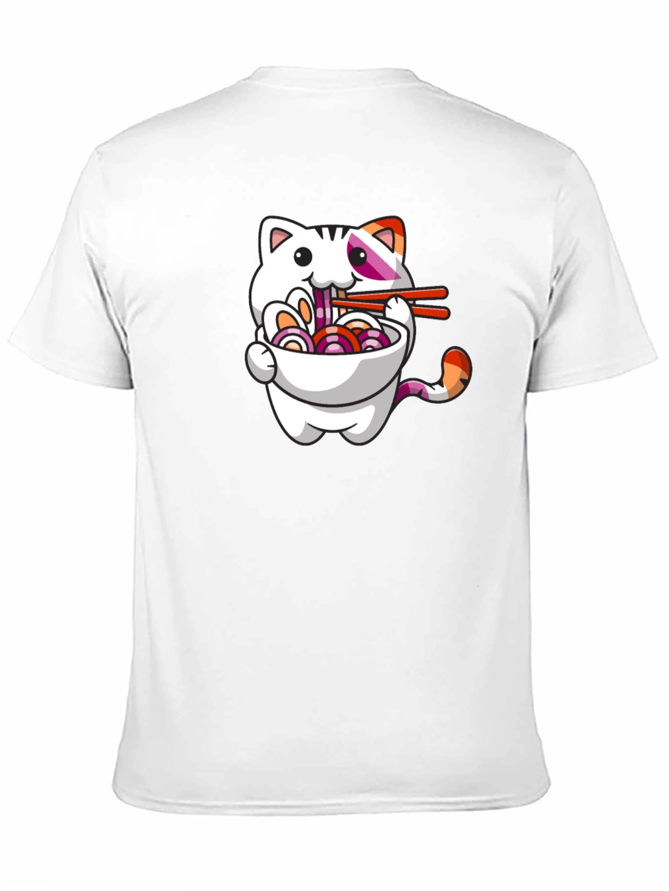 Cat Ramen T-Shirt - Cute Lesbian Pride Tee