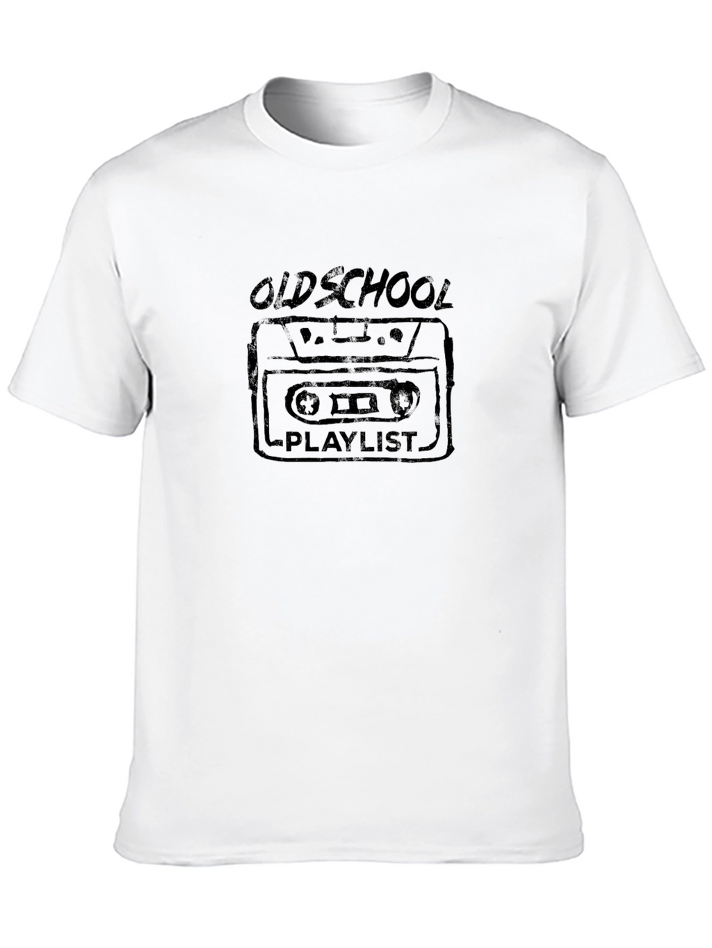 Oldschool Playlist Cassette Tape Graphic Tee