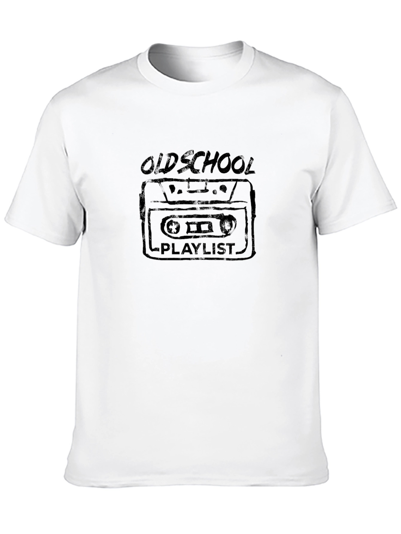 Oldschool Playlist Cassette Tape Graphic Tee