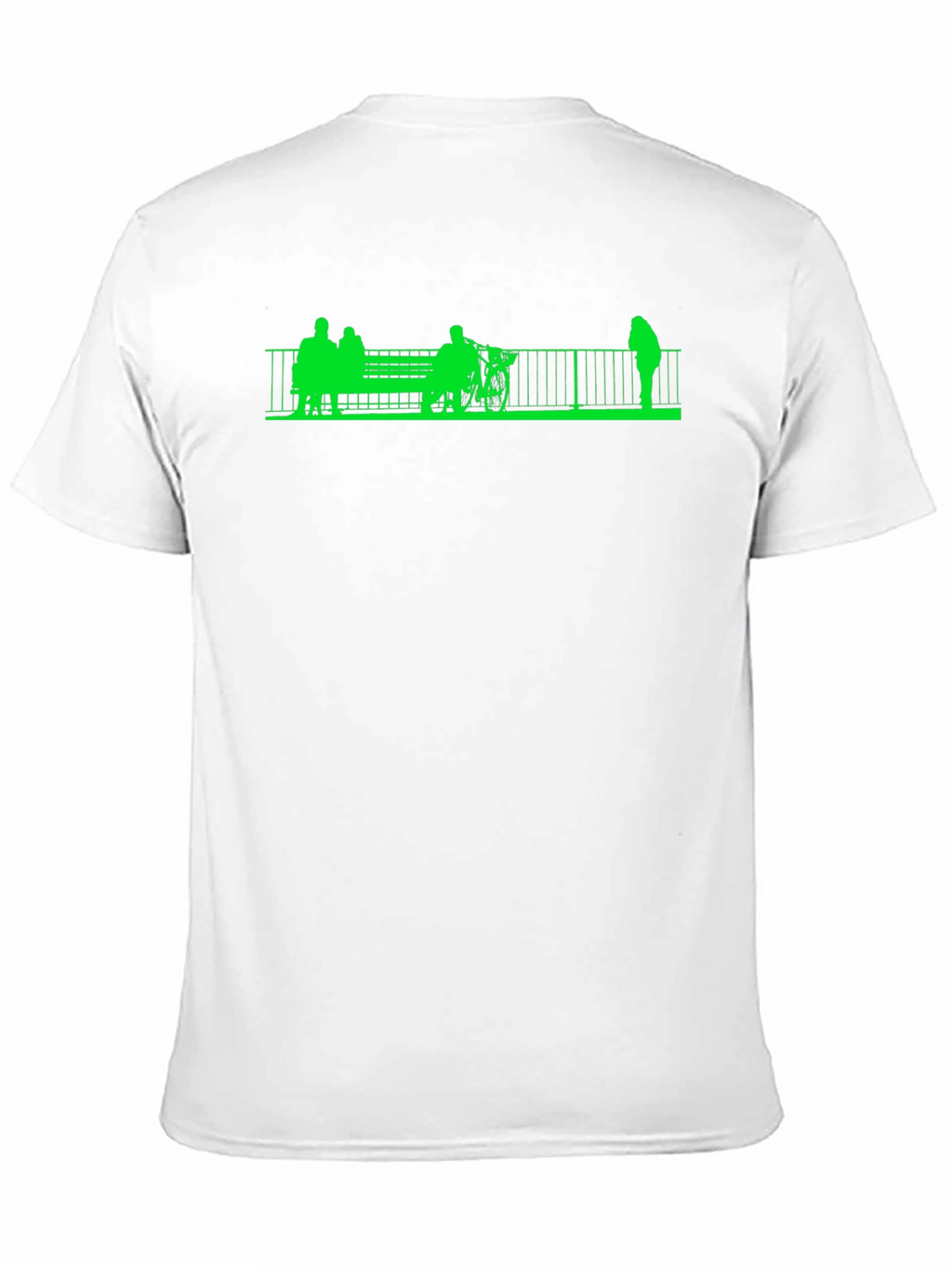 Green Silhouette on Black Tee