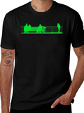 Green Silhouette on Black Tee