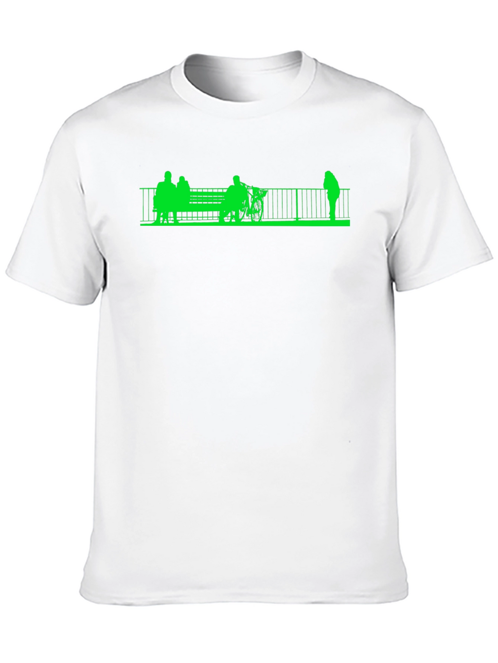 Green Silhouette on Black Tee