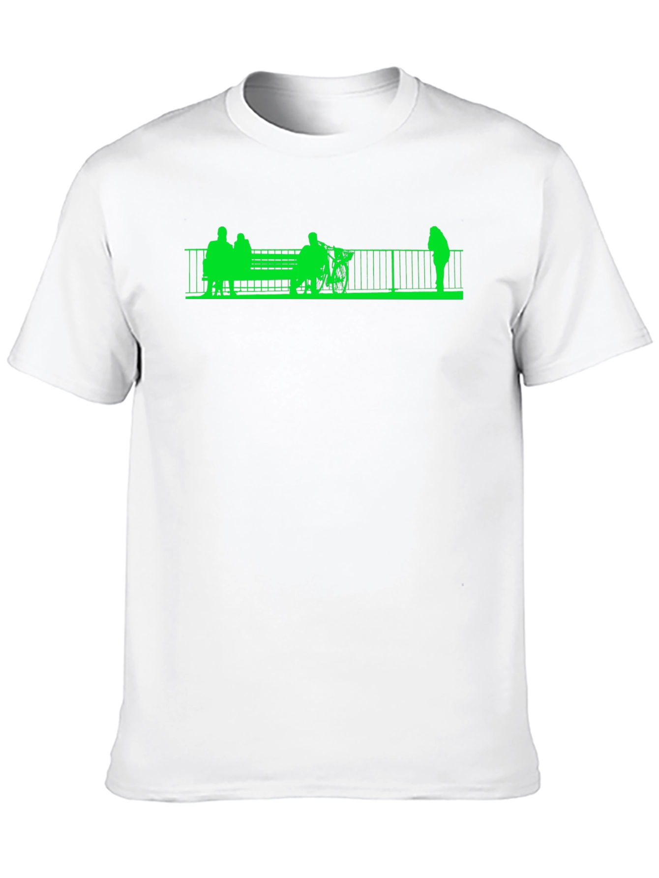 Green Silhouette on Black Tee