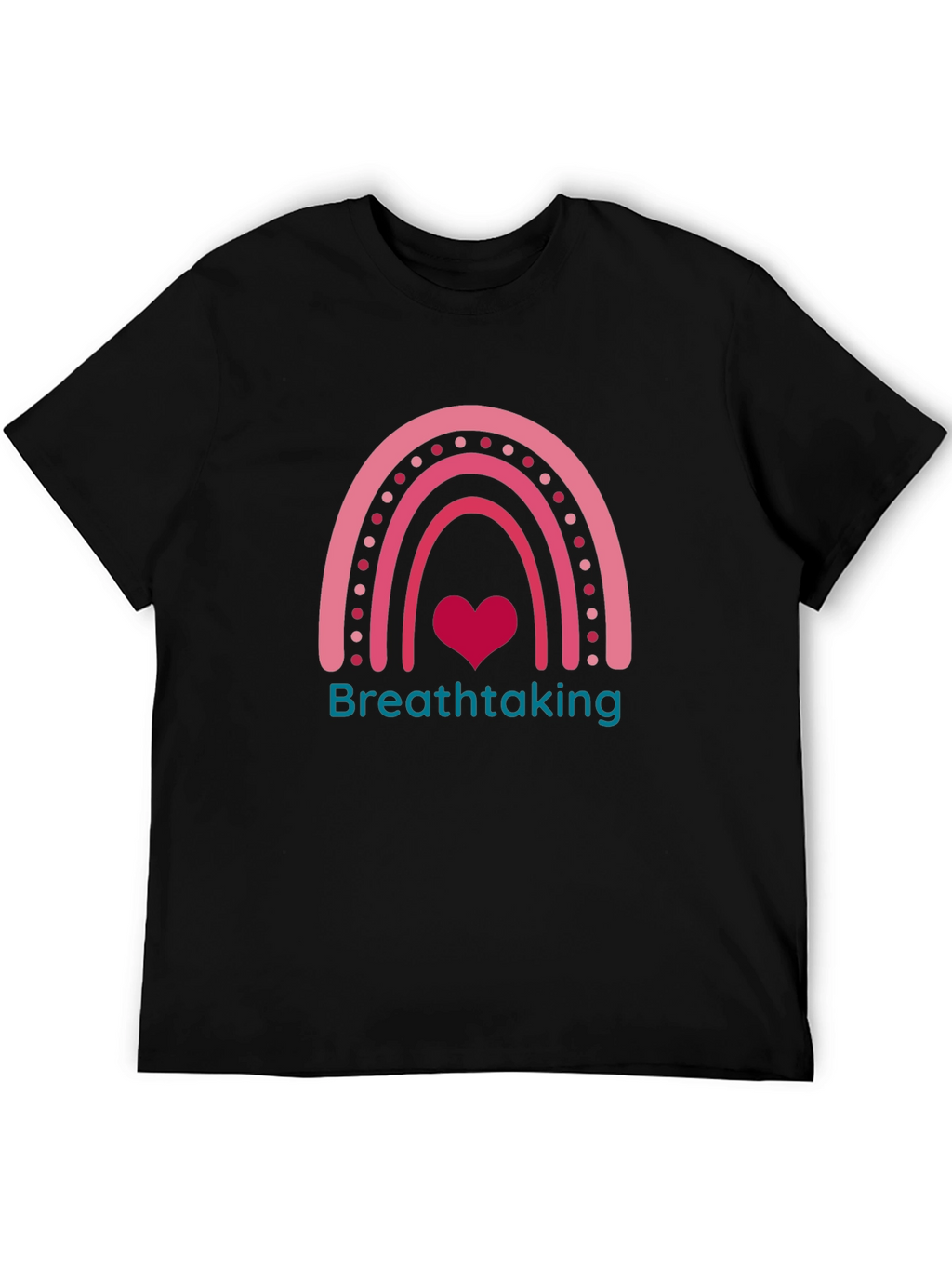 Breathtaking Rainbow Heart Graphic Tee