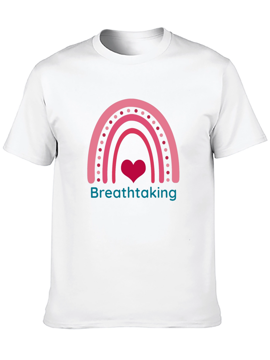 Breathtaking Rainbow Heart Graphic Tee