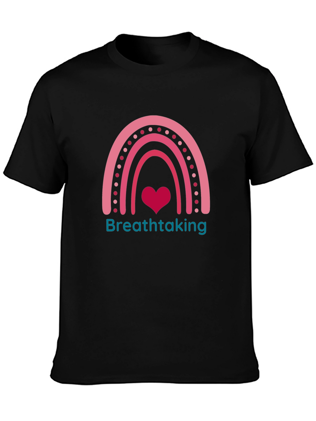 Breathtaking Rainbow Heart Graphic Tee