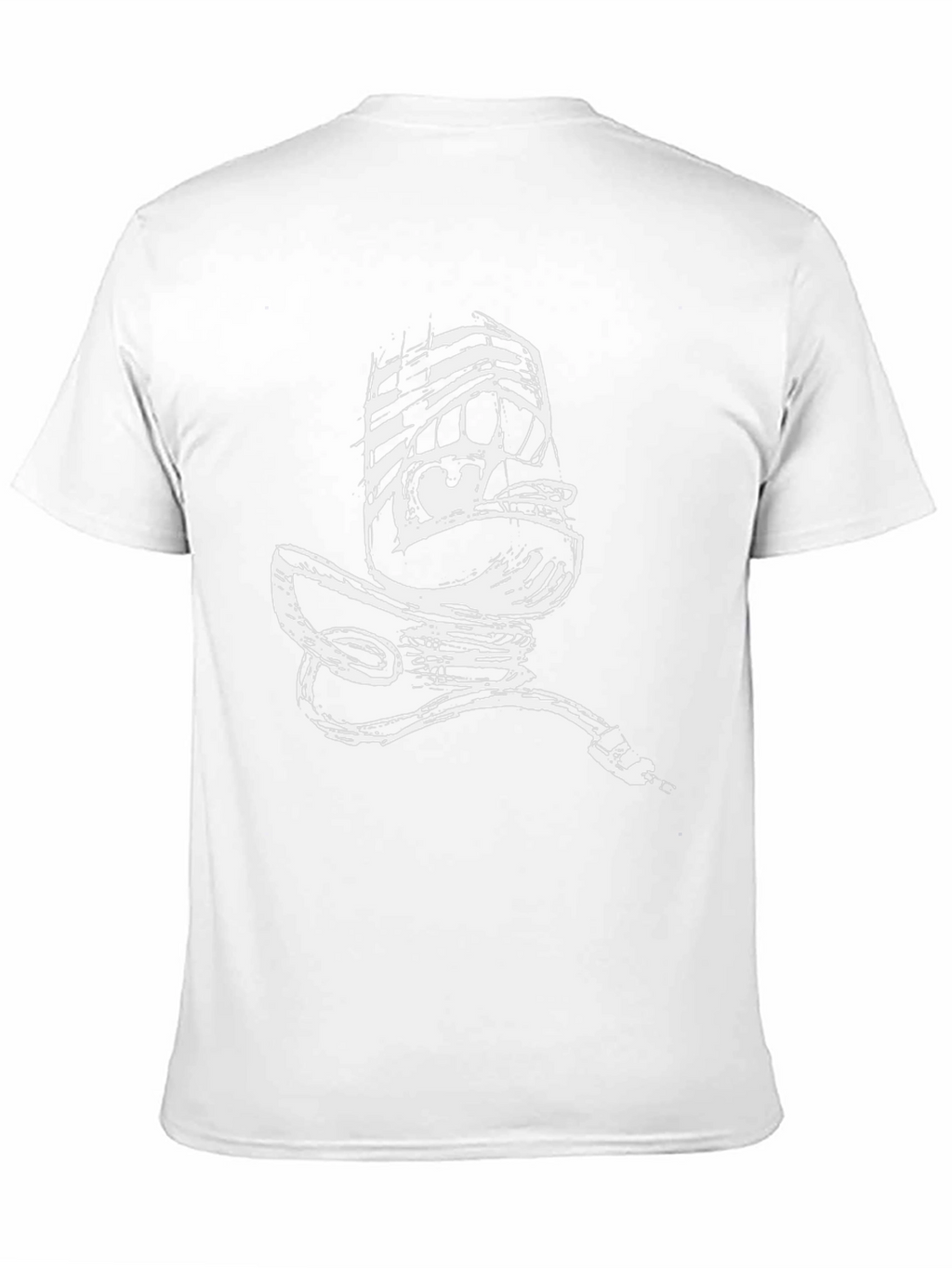 Abstract Microphone Graphic Print T-Shirt