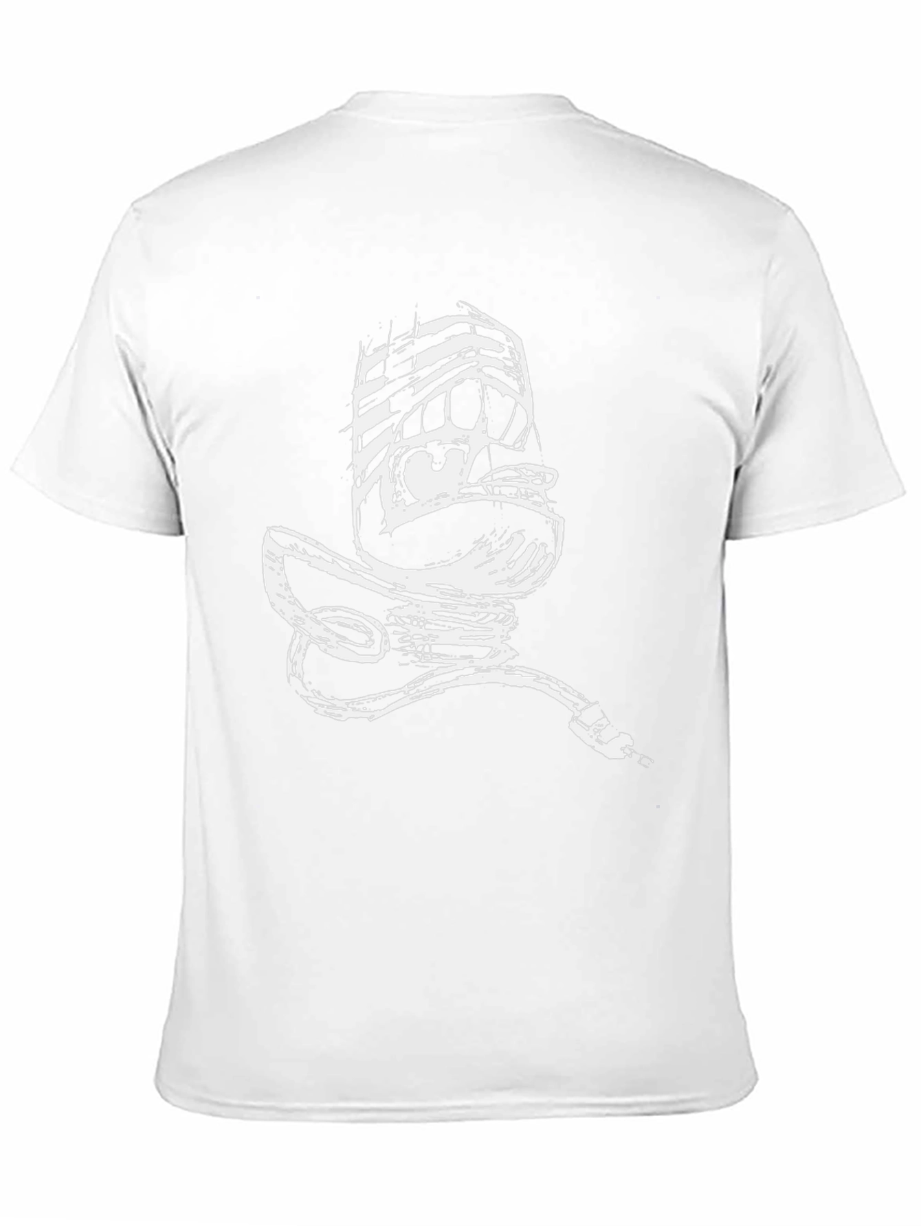 Abstract Microphone Graphic Print T-Shirt