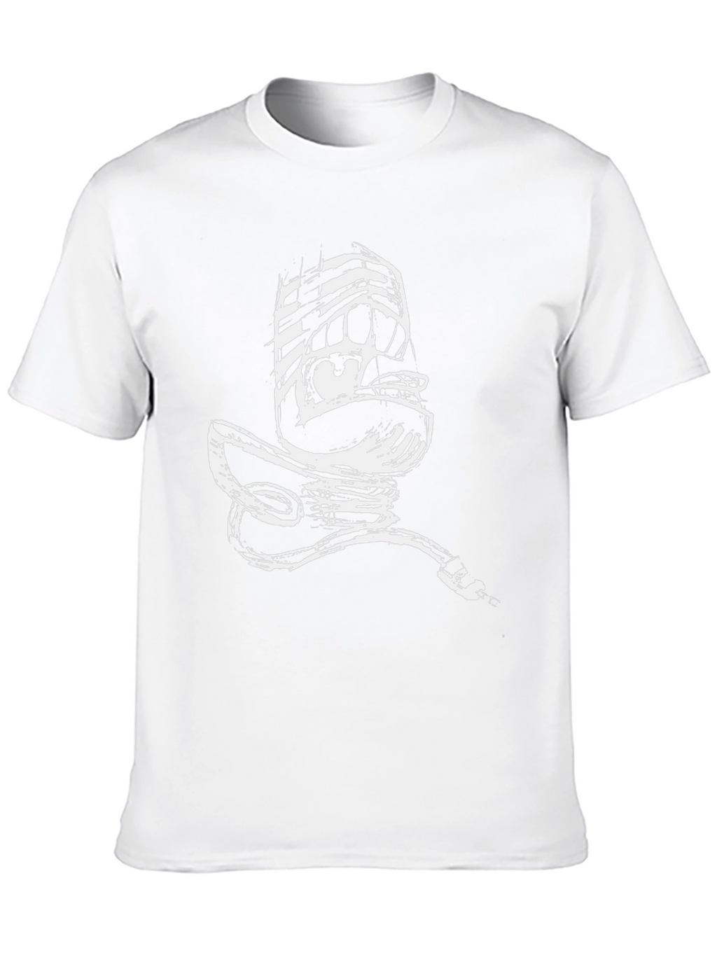 Abstract Microphone Graphic Print T-Shirt