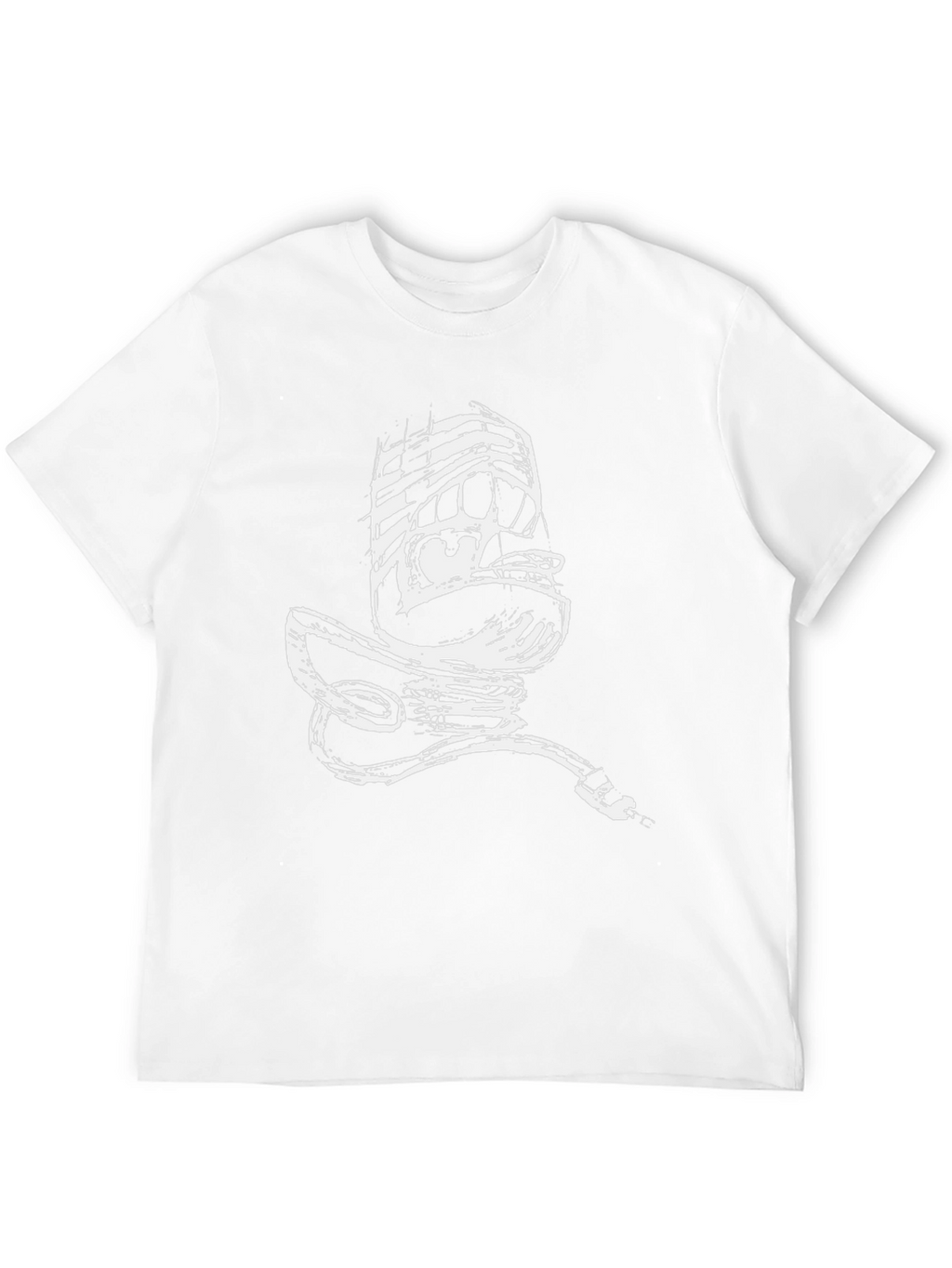 Abstract Microphone Graphic Print T-Shirt