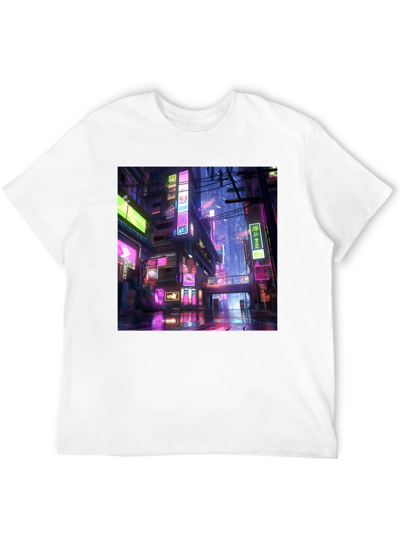 Cyberpunk Cityscape Graphic Tee