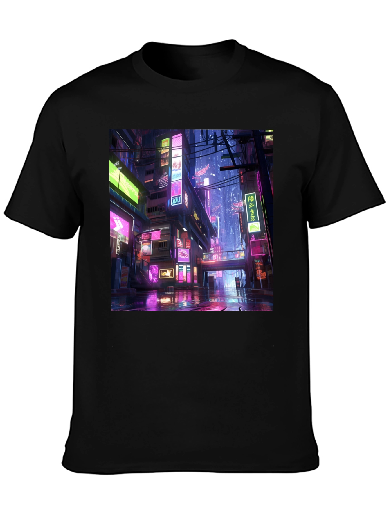 Cyberpunk Cityscape Graphic Tee