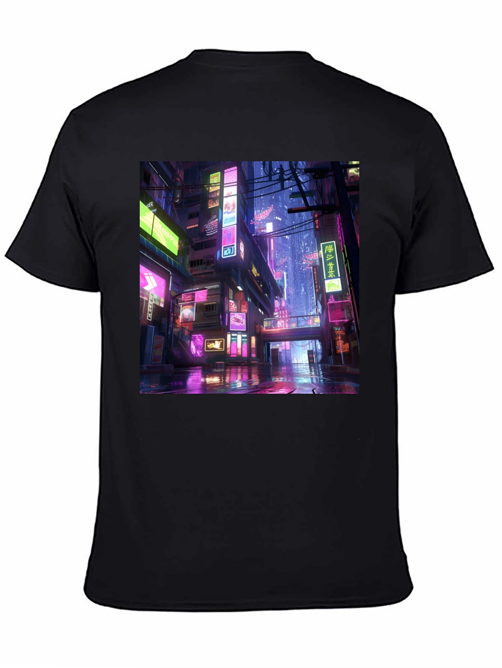 Cyberpunk Cityscape Graphic Tee