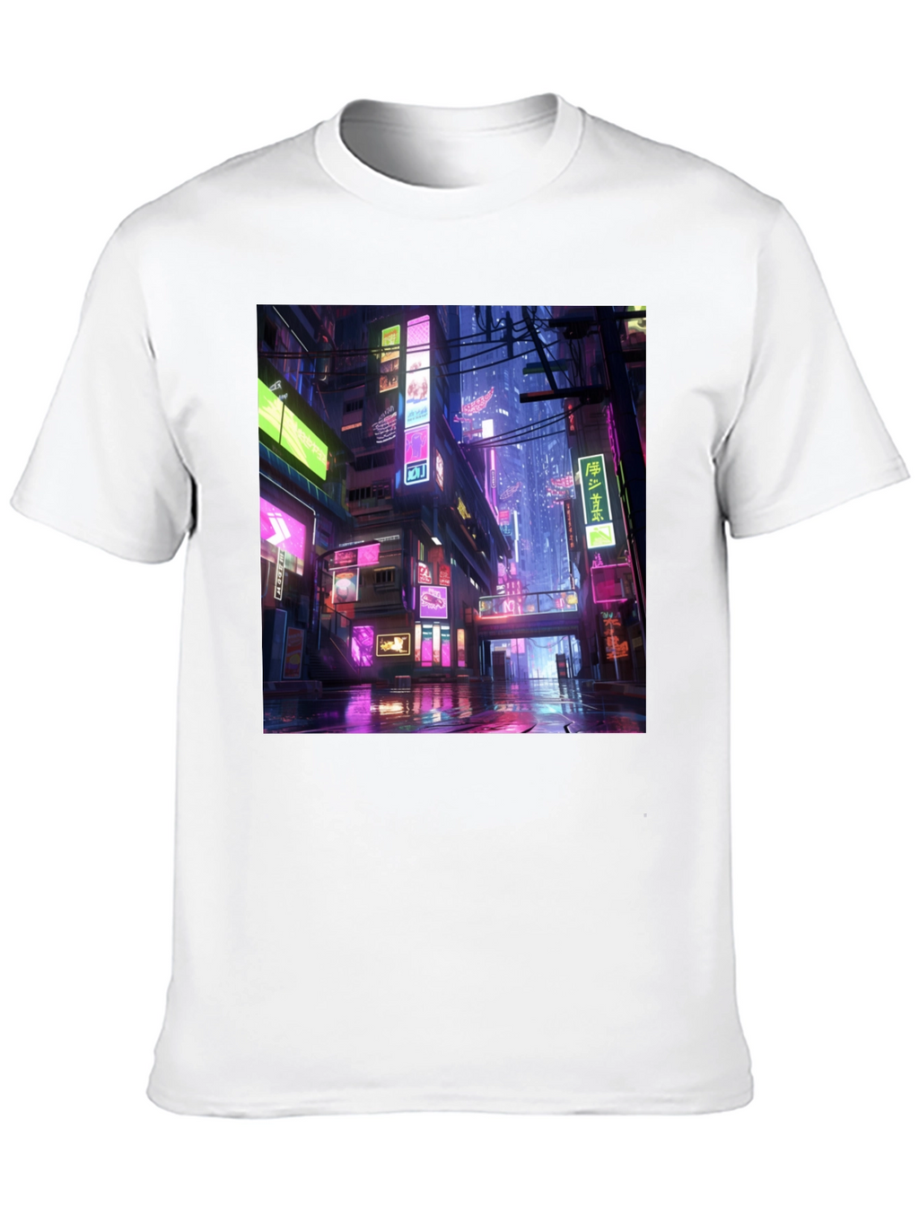 Cyberpunk Cityscape Graphic Tee