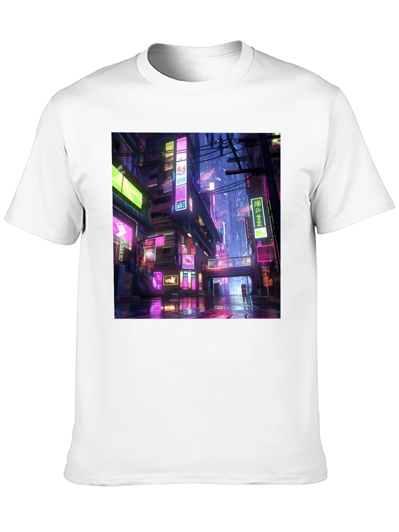 Cyberpunk Cityscape Graphic Tee