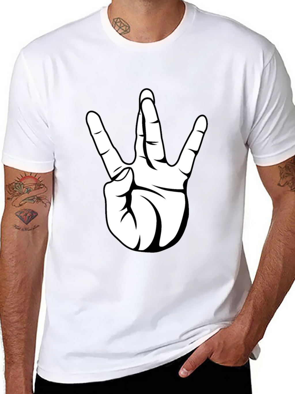 Westside Hand Sign Black T-Shirt