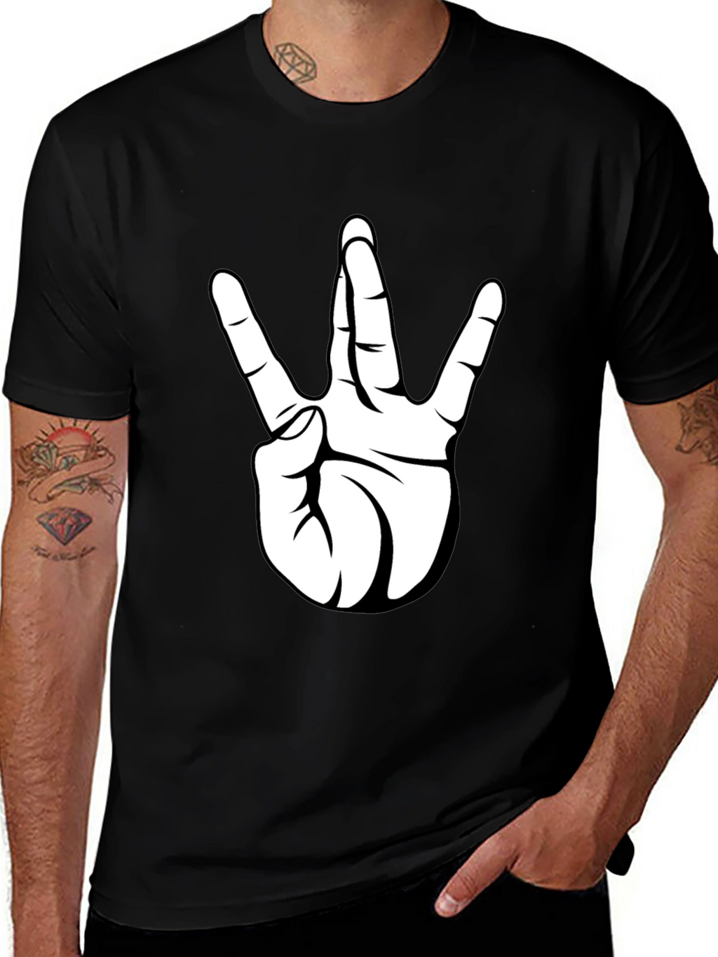 Westside Hand Sign Black T-Shirt