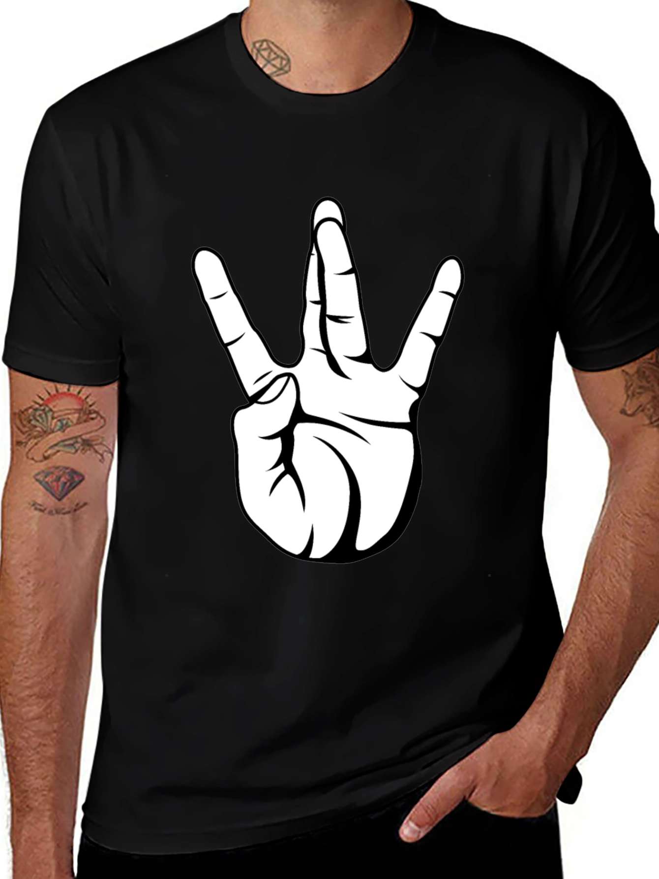 Westside Hand Sign Black T-Shirt