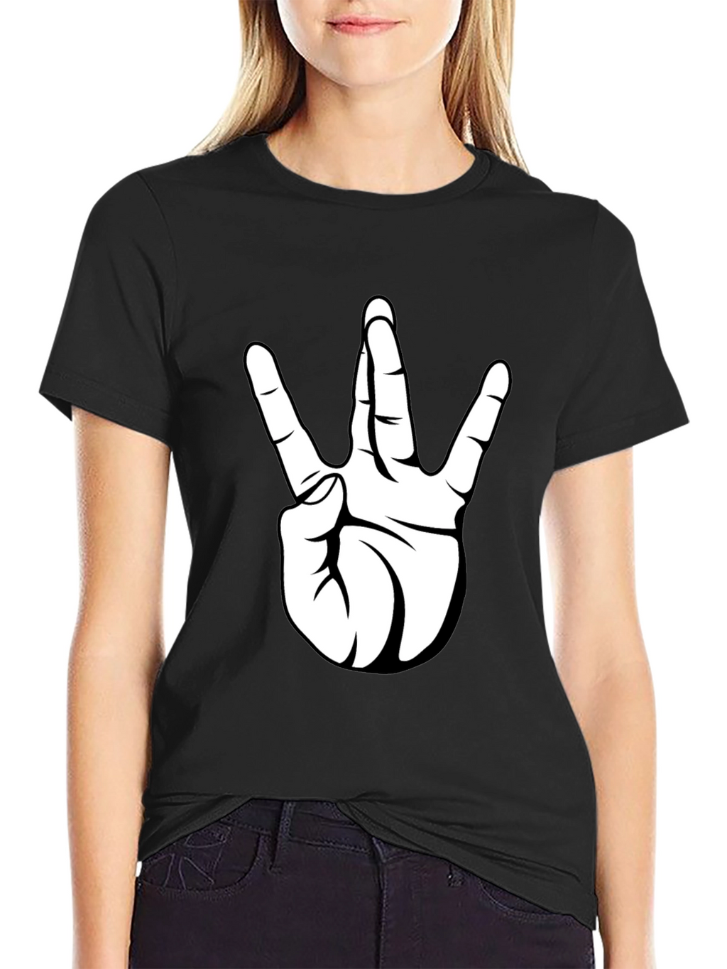 Westside Hand Sign Black T-Shirt