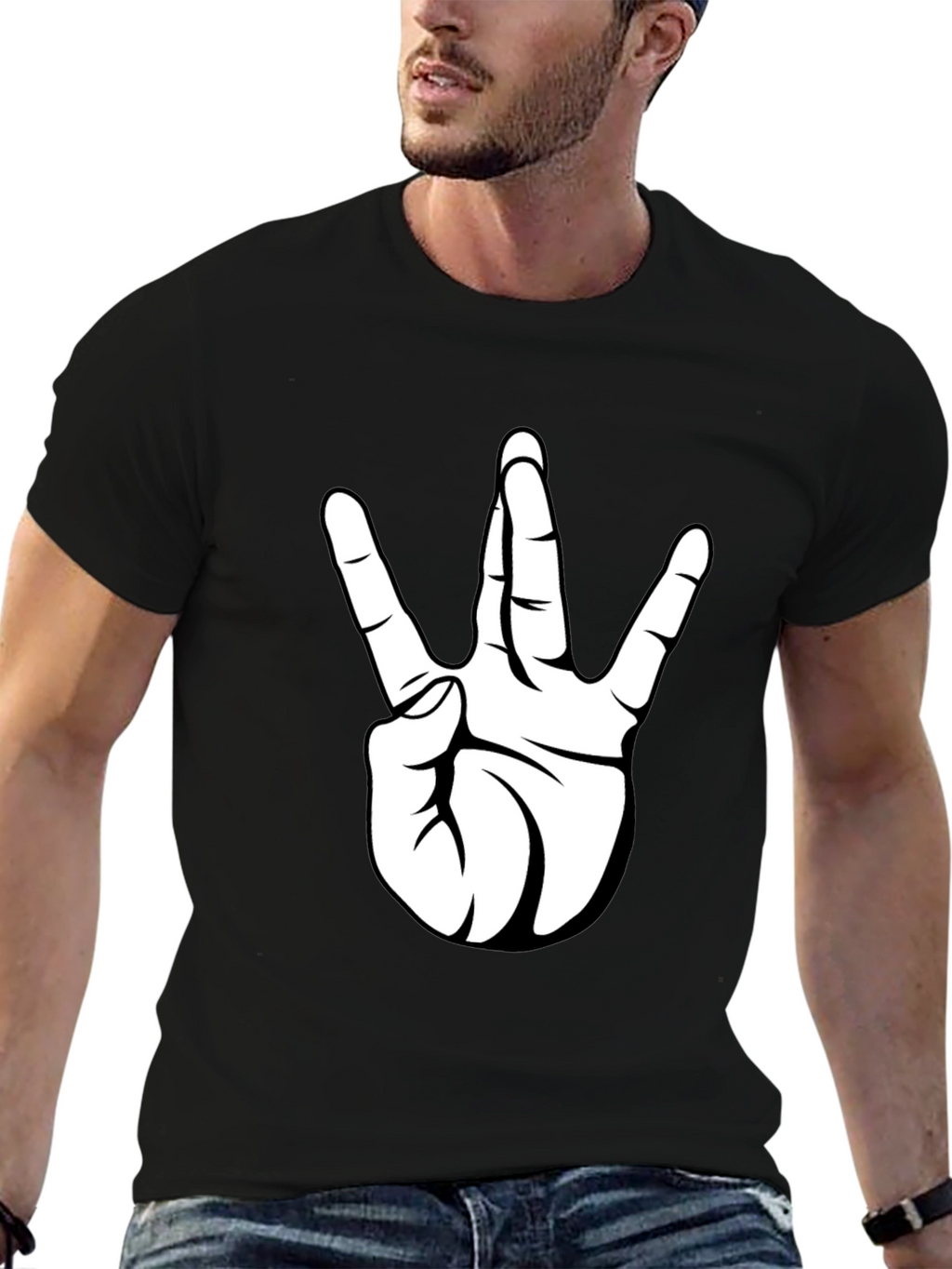 Westside Hand Sign Black T-Shirt