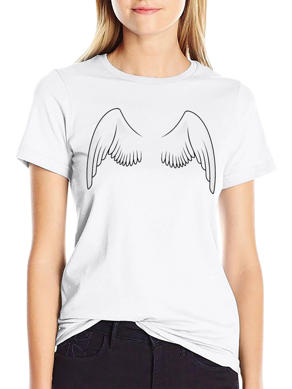 Black Angel Wing Graphic Tee
