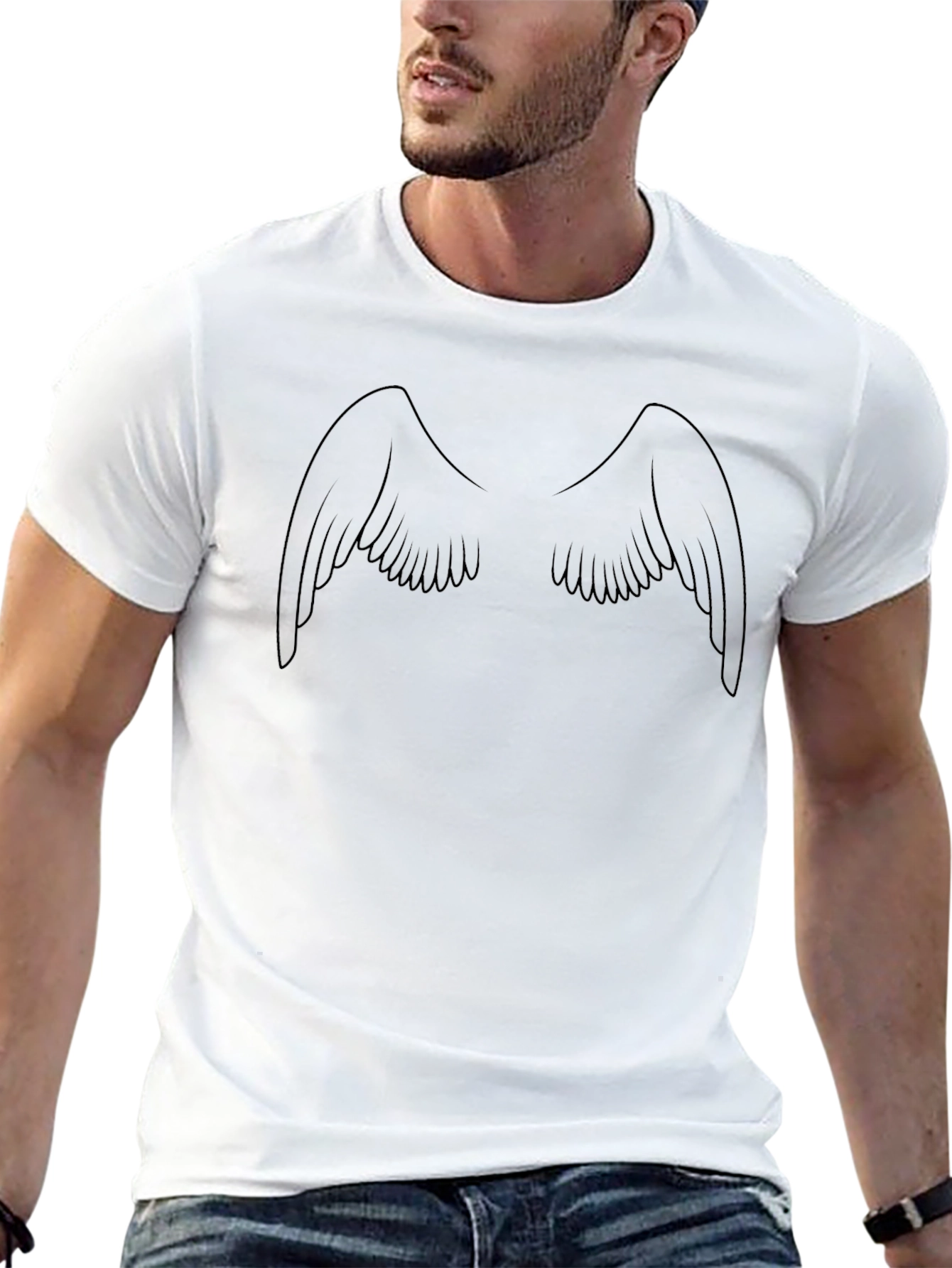 Black Angel Wing Graphic Tee