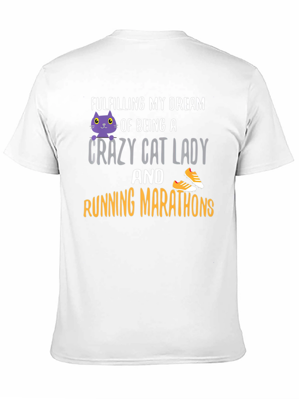 Crazy Cat Lady Running Marathon T-Shirt