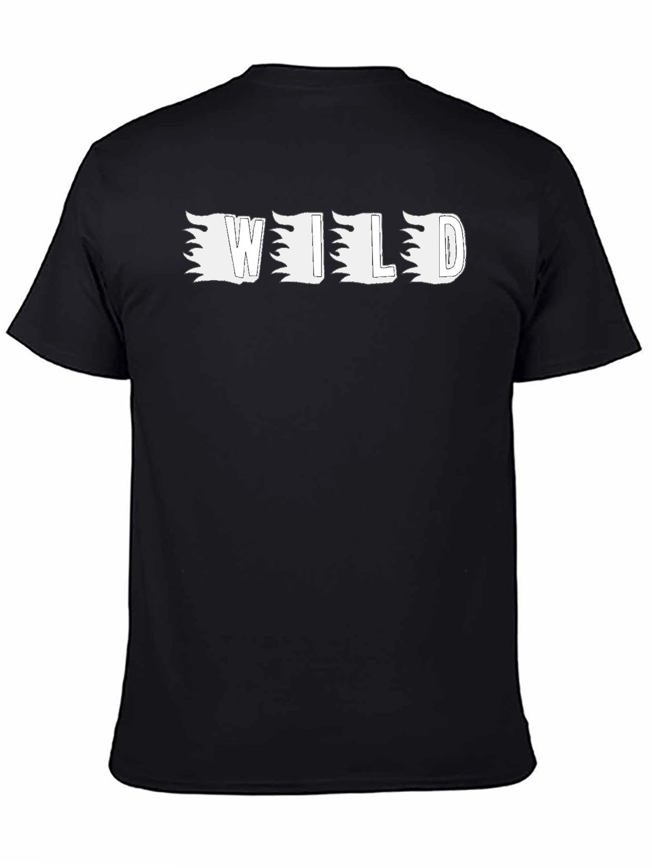Wild Fire Graphic Tee - Mens Black Cotton T-Shirt