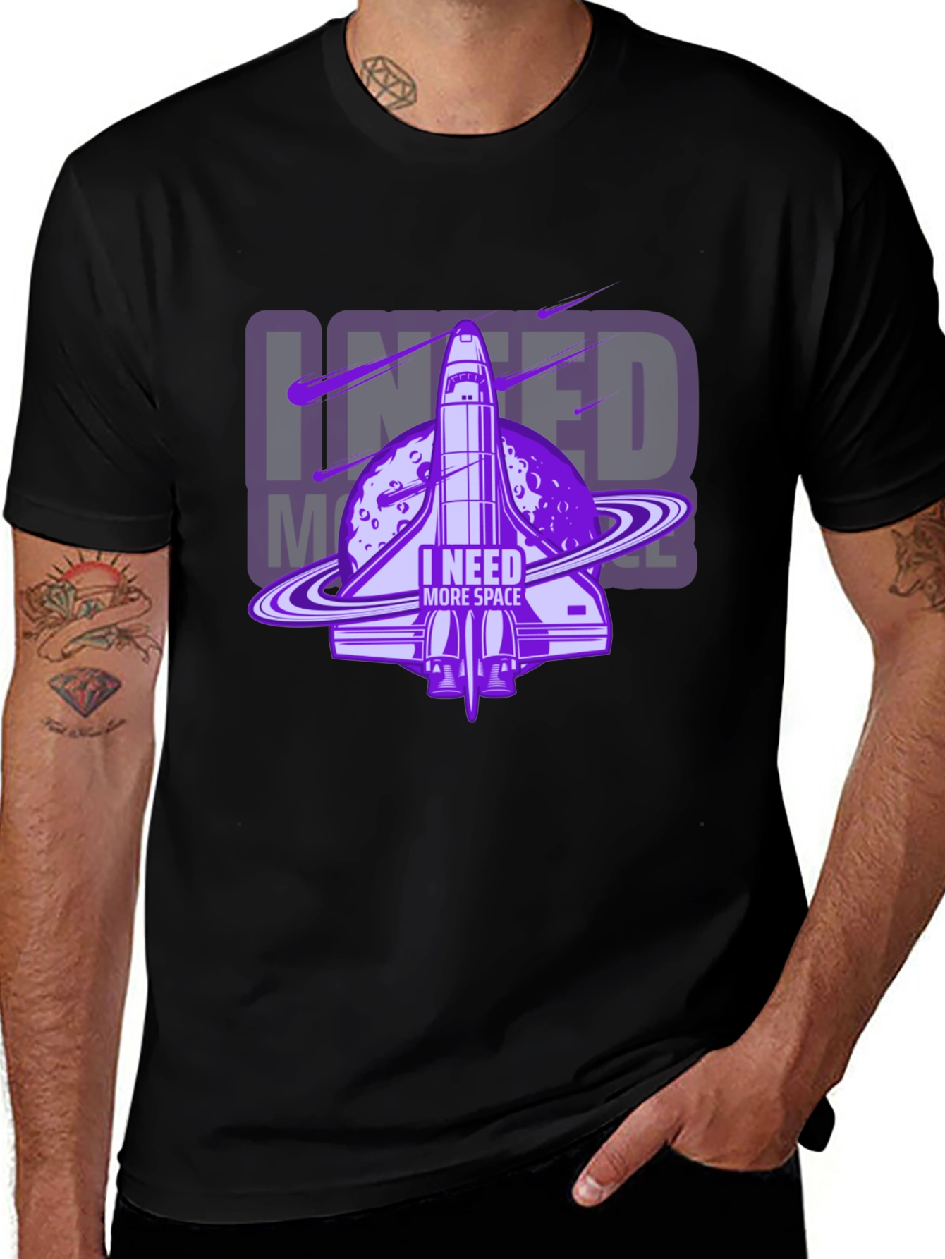 I Need More Space T-Shirt - Galaxy Shuttle Design