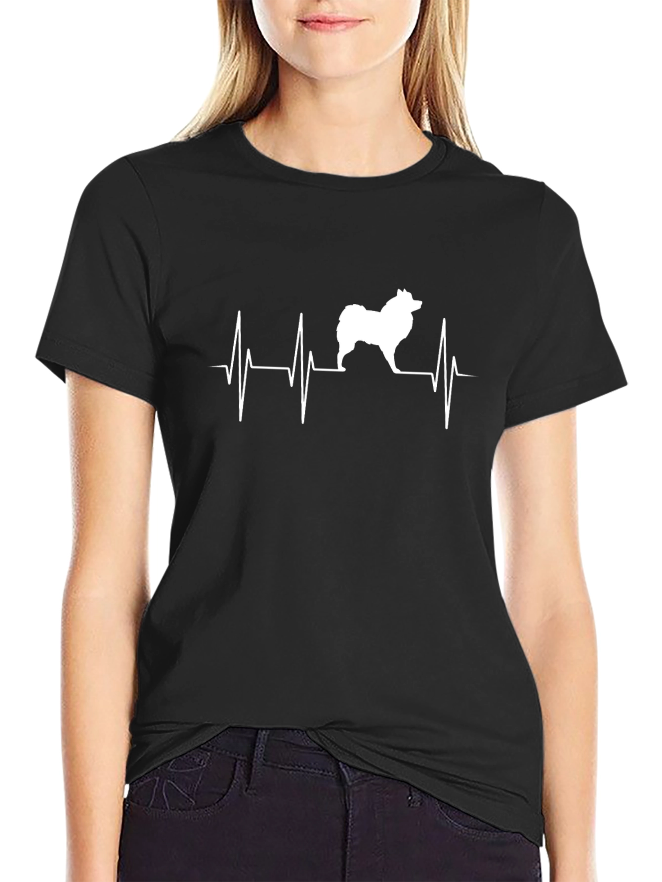 Dog Heartbeat Graphic Tee - Mens Black T-Shirt