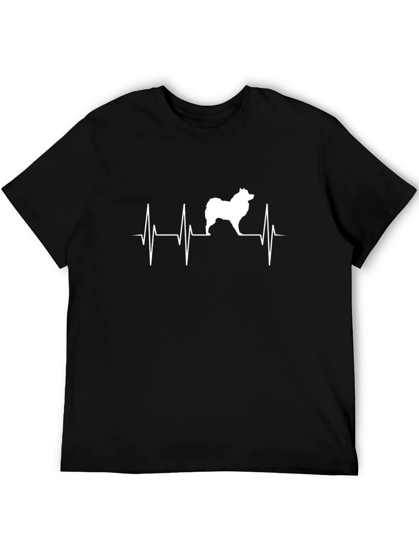 Dog Heartbeat Graphic Tee - Mens Black T-Shirt