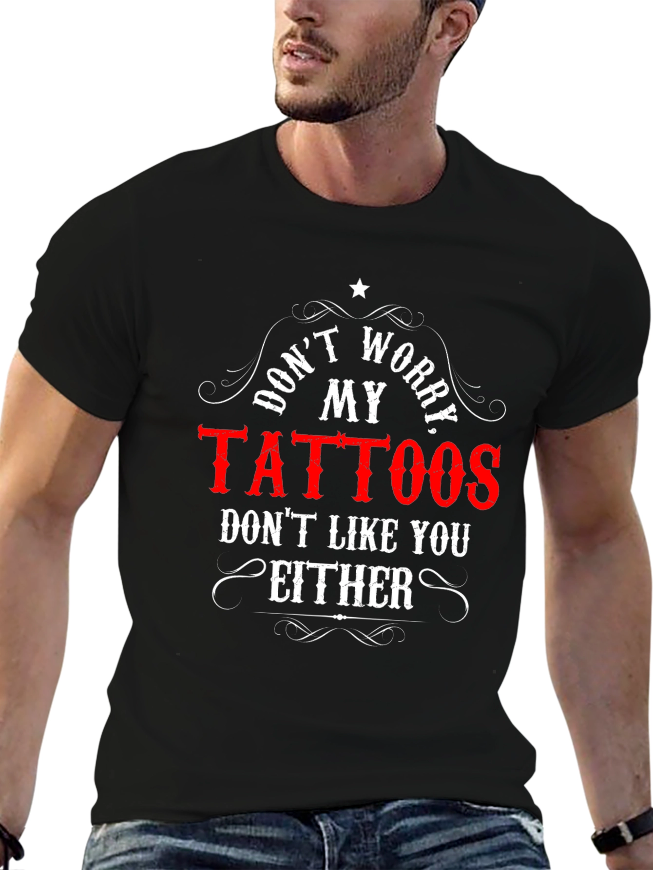 Dont Worry My Tattoos Black Tee